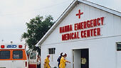 Still image of Indianapolis Motor Speedway medical center.